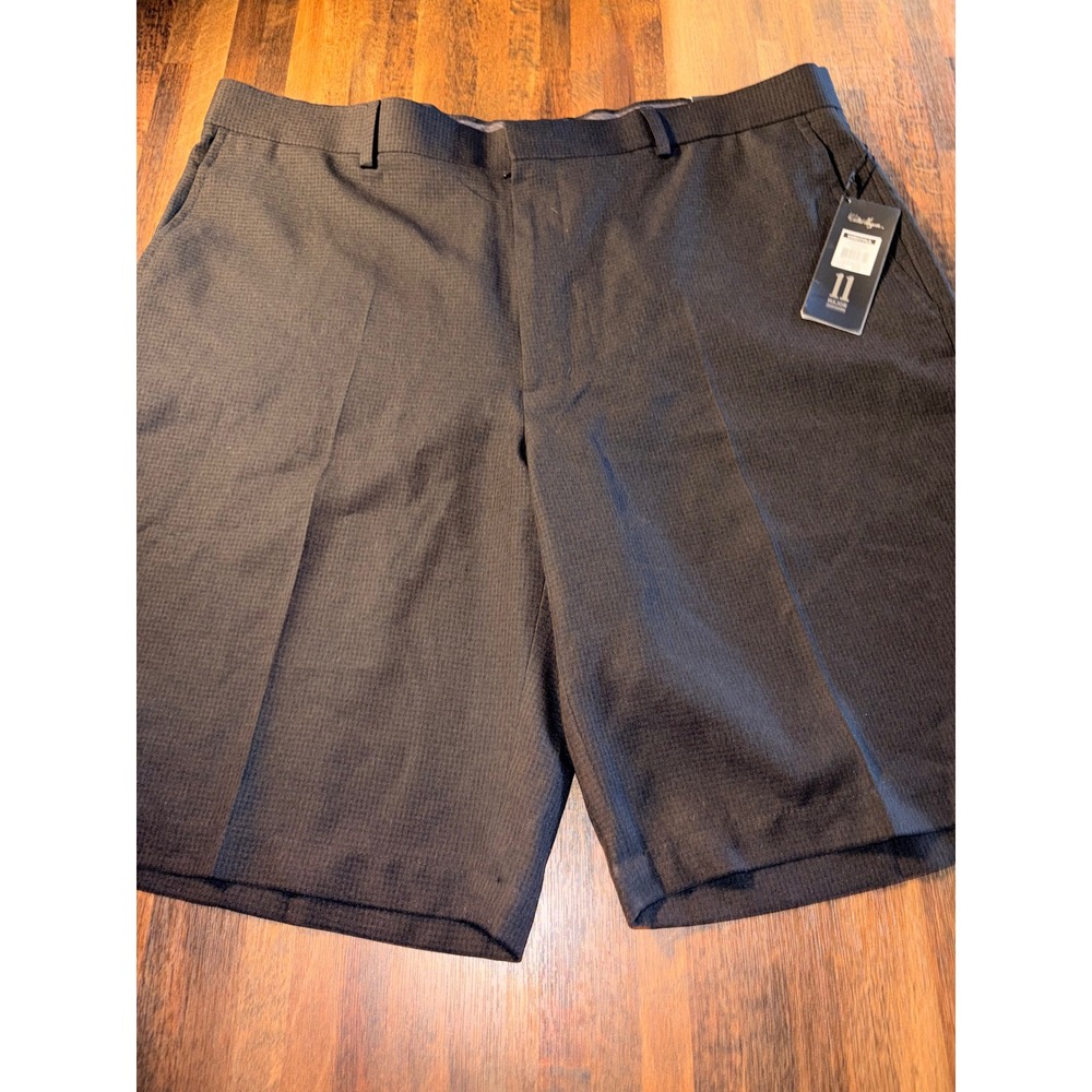 Walter Hagen Essentials Mens Black Flat Front Golf Shorts W38 MGA14013 NWT